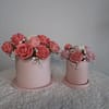 Petit bouquet en céramique rose