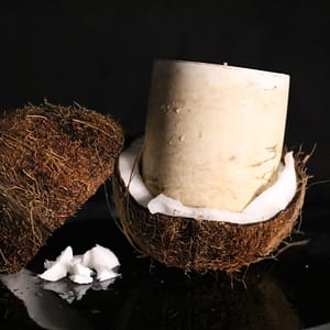Bougie parfumée Noix de Coco Fait-Maison Artisanat Français à Offrir et Acheter 2 - Oeuvre d'Art Artisanat Français Intérieur maison à Offrir et Acheter