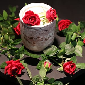 Bougie parfumée Rose Rouge - Bougie Rose Rouge Fait-Maison Artisanat Français à Offrir et Acheter 1 - Oeuvre d'Art Artisanat Français Intérieur maison à Offrir et Acheter